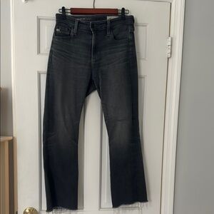 AG Adriano Goldschmied Farran Boot Crop Jeans in Dark Gray